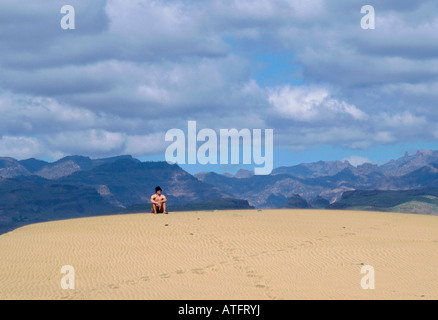 Les touristes sur Gran Canaria Banque D'Images