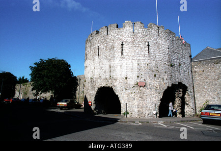 Cinq Arches une partie de la ville fortifiée murs de Tenby Banque D'Images