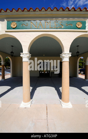 Naples Florida Train Depot Collier County Museum Banque D'Images