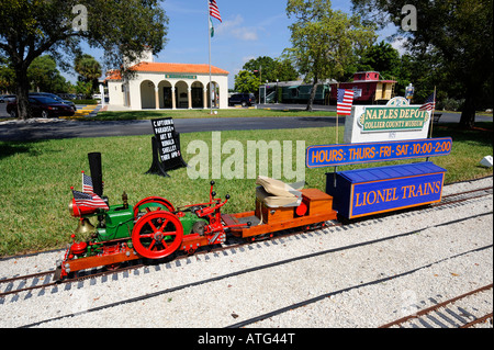 Naples Florida Train Depot Collier County Museum Banque D'Images