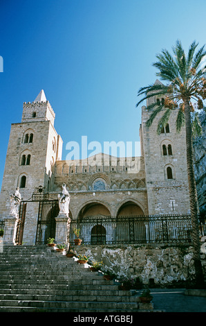 Basilique cathédrale de Cefalu Banque D'Images