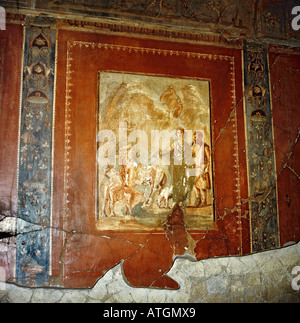 Herculanum Naples Italie EU Europe peinture murale Banque D'Images