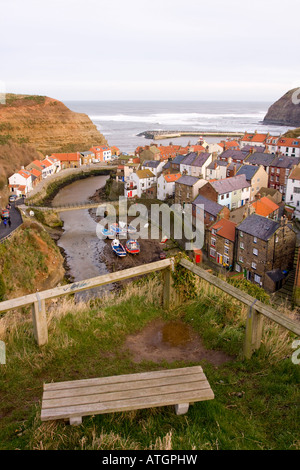 Staithes Harbour North Yorkshire UK Banque D'Images