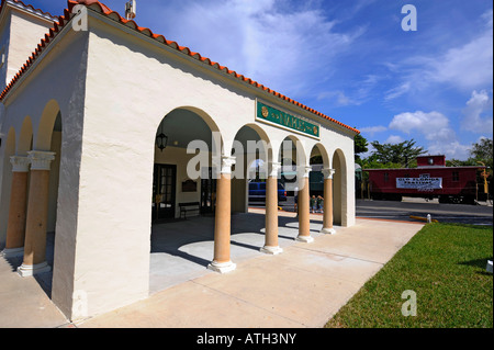 Naples Florida Train Depot Collier County Museum Banque D'Images