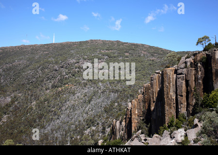 Le sommet du Mont Wellington vu depuis le Monde Perdu Hobart Tasmanie Australie Banque D'Images