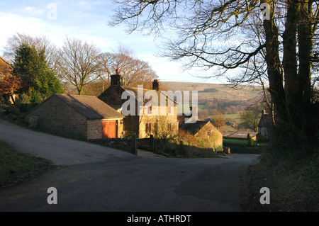 Un paysage rural,situé sur le Staffordshire Moorlands en Angleterre. Banque D'Images