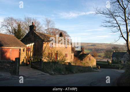 Un paysage rural,situé sur le Staffordshire Moorlands en Angleterre. Banque D'Images