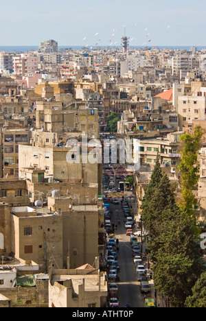 Voir à partir de la citadelle de Tripoli, Liban Banque D'Images