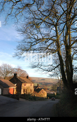 Un paysage rural,situé sur le Staffordshire Moorlands en Angleterre. Banque D'Images