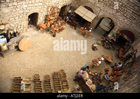 Courtyard market à Essaouira Maroc Afrique du Nord Banque D'Images