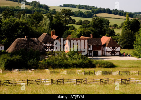 Weald & Downland Open Air Museum, le village médiéval Banque D'Images