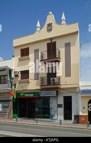 Nerja. Vieille maison avec influence mauresque dans les rues de Nerja. Costa del Sol. Province de Málaga. L'Andalousie. L'Espagne. Banque D'Images