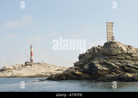 Diaz Point LIghthouse près de Luderitz en Namibie, de l'Océan Atlantique Banque D'Images