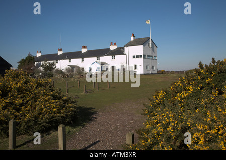 Coastguard cottages, Dunwich Heath, Suffolk, Angleterre Banque D'Images