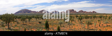 Attraction touristique populaire l'Olga de montagne en parc national d'Uluru Australie Territoire du nord du désert Banque D'Images