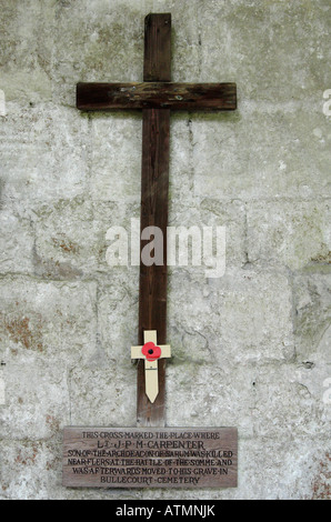 Croix de guerre en bois d'origine de la cathédrale de Salisbury Banque D'Images