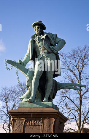 F. W. Pomeroy le populaire statue de Robert Burns 1759 -1796 poète national de l'Écosse Ecosse Jardins De La Fontaine Paisley. Banque D'Images