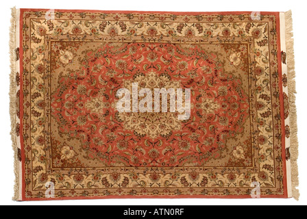 Fait à la main tapis en soie magic persan montrant des tissage et nouage détail très cher rares luxueux Banque D'Images