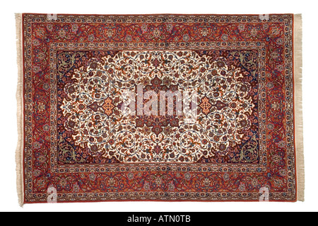 Fait à la main tapis en soie magic persan montrant des tissage et nouage détail très cher rares luxueux Banque D'Images