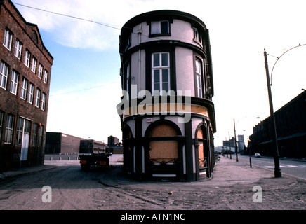 Abandonné dans les années 1970, pub docklands Liverpool réaménagement avant Banque D'Images