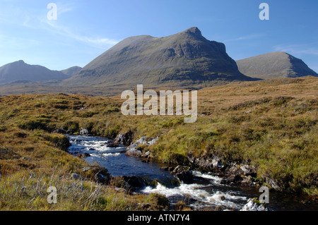 Quinag Mountain Unapool, Sutherland. XPL 3868-369 Banque D'Images