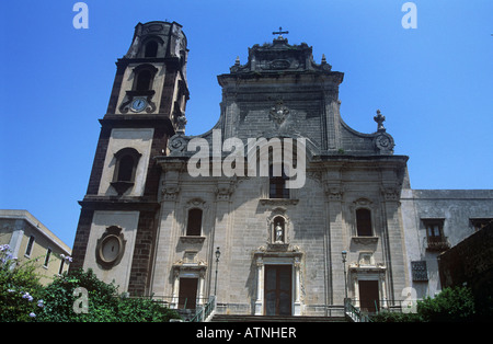 Avant de la XVII siècle cathedrale di San Bartolomeo dans Lipary Îles Éoliennes Banque D'Images