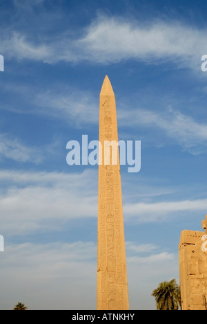 Obélisque de la reine Hatchepsout à Karnak Temple, Luxor, Egypt Banque D'Images