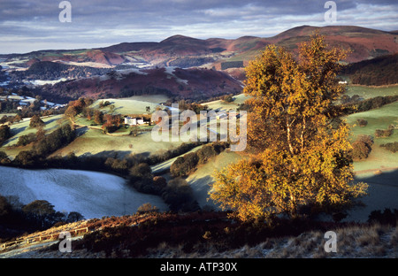 Vue nord ouest de Castell Dinas Bran, Llangollen Banque D'Images