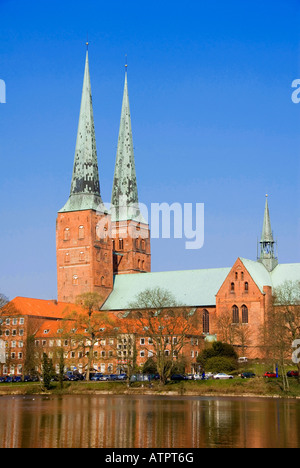 / La cathédrale de Lübeck Banque D'Images