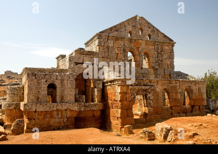 Ruines de Serjilla l'un des désert syrien villes anciennes, en Syrie, au Moyen-Orient. DSC 6234 Banque D'Images