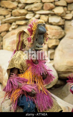 Danse des masques dogons, Tirelli, Mali Banque D'Images
