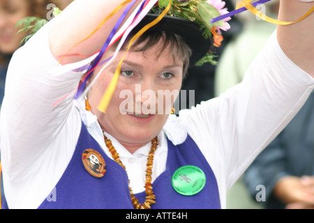 Festival les socs morris femme dame danseur Banque D'Images