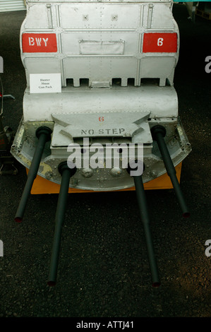 Gun pack du Hawker Hunter Mk5 sur l'affichage à Tangmere Military Aviation Museum, Sussex, Angleterre Banque D'Images