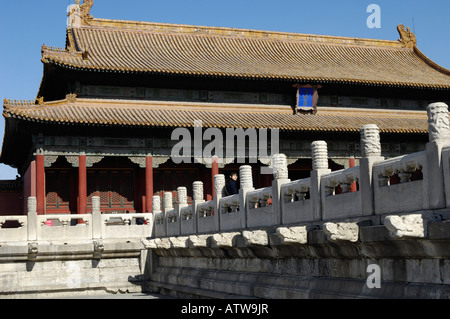 Hall de la préservation de l'harmonie (BAO), dian il Cité Interdite, Beijing, Chine. 03-Mar-2008 Banque D'Images