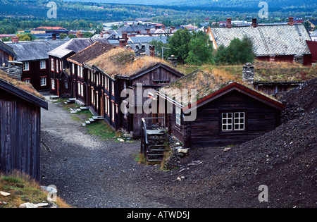 Ancienne ville minière de cuivre Røros en Norvège UNESCO World Heritage Banque D'Images