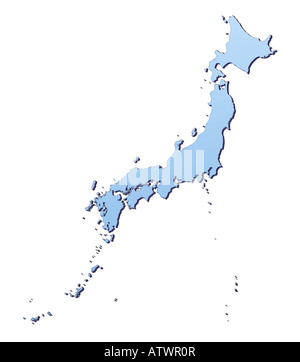 Carte du Japon Banque D'Images