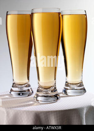 Trois VERRES DE CIDRE Banque D'Images