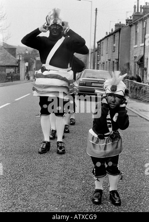 Coco Britannia Danseurs de Bacup dans le Lancashire Banque D'Images