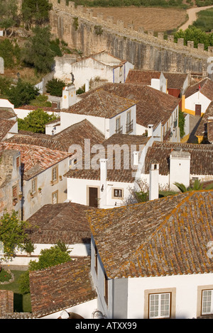 Ville fortifiée d'Obidos Portugal Banque D'Images