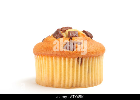 Cupcake isolé sur blanc tourné en studio Banque D'Images