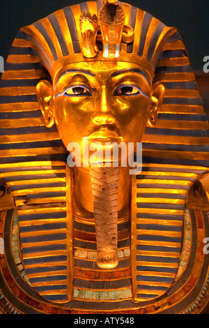 La mort de Toutankhamon masque dans le Musée du Caire Egypte Banque D'Images