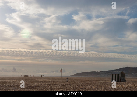 Fin de l'été, de la plage à la fin de la journée au Portugal Banque D'Images