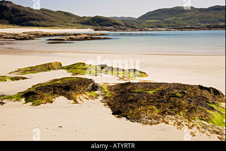 Avis de Sanna Bay dans la région de WestCoast, Ecosse, Royaume-Uni Banque D'Images