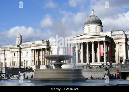 La National Gallery Trafalgar Square London England UK Banque D'Images