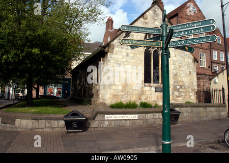 St Saviours Whip de l'église Ma Whop Ma Gate York Banque D'Images