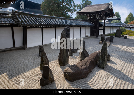 Jardin zen d'Abbott's Hall- Kyoto Temple Tofuku-ji 7 Banque D'Images