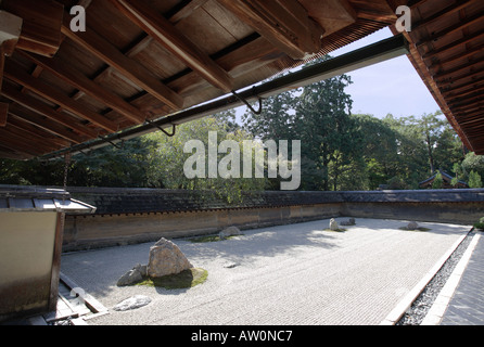 Le Zen rock garden Kyoto Temple Ryoanji- Banque D'Images