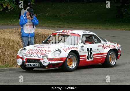 1973 Alpine Renault A110 à Goodwood Festival of Speed, Sussex, UK. Banque D'Images