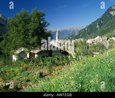 Soglio dans Bergell Engadin Canton des Grisons Suisse Banque D'Images