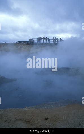 Le paysage de bain de boue , Islande Banque D'Images